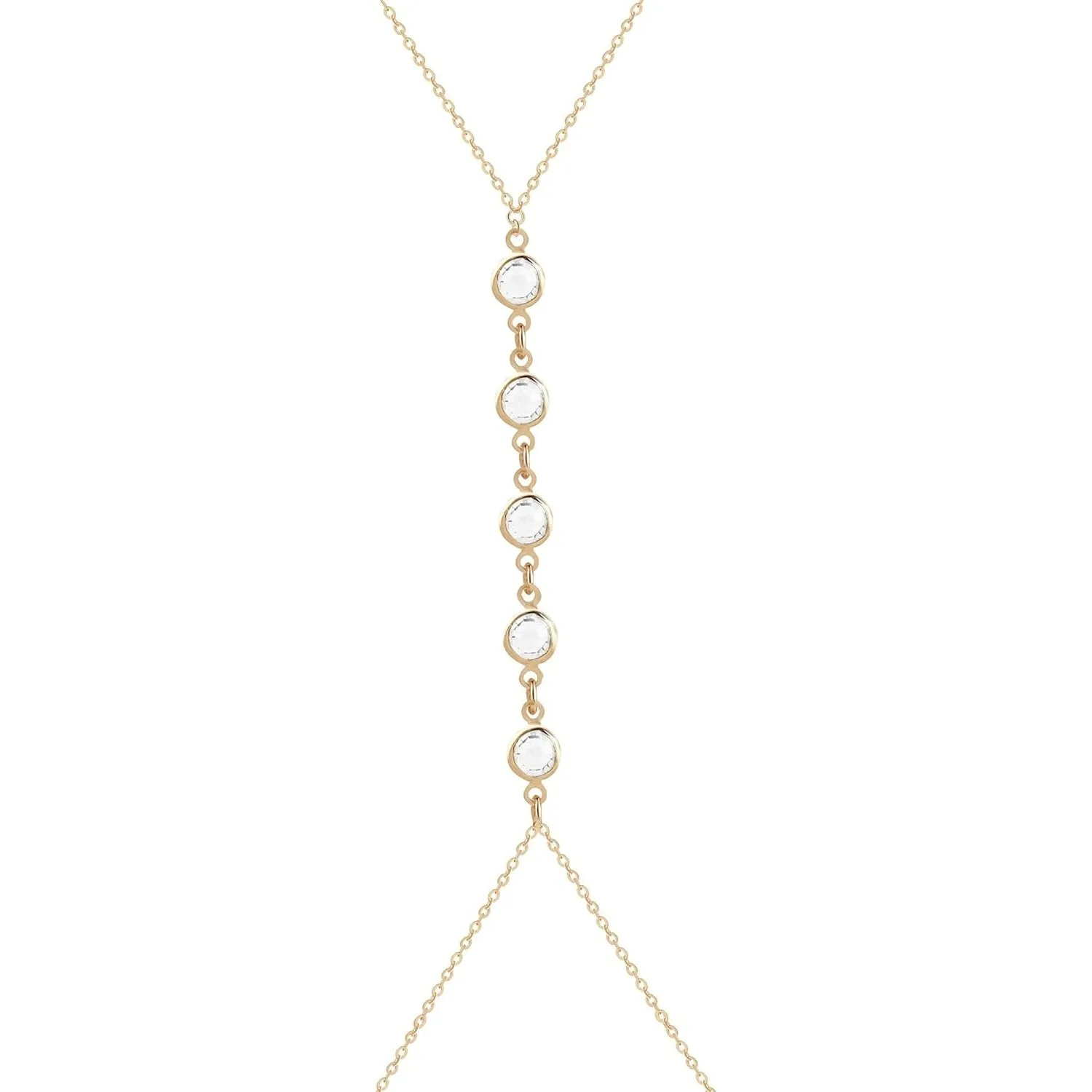 Body Jewelry - Summer Beach Crystal Belly Waist Chain,