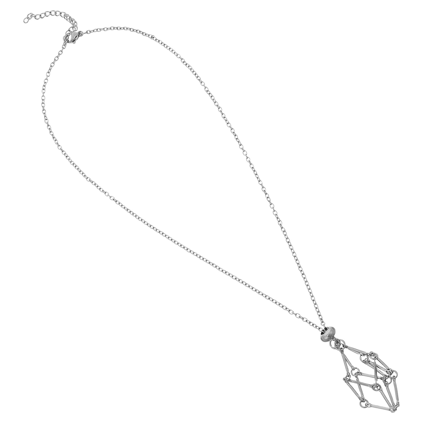 Crystal Holder Necklace Stainl - Crystal Pendant Necklace Natural Stone review and price