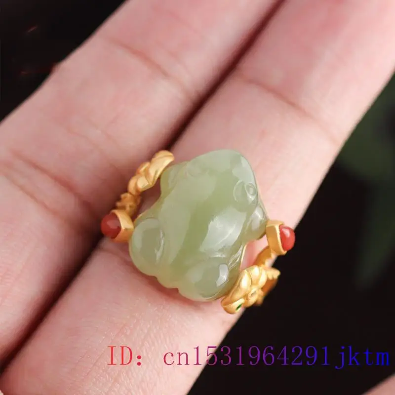 Green Jade Frog Rings Charms N - Rings review and price
