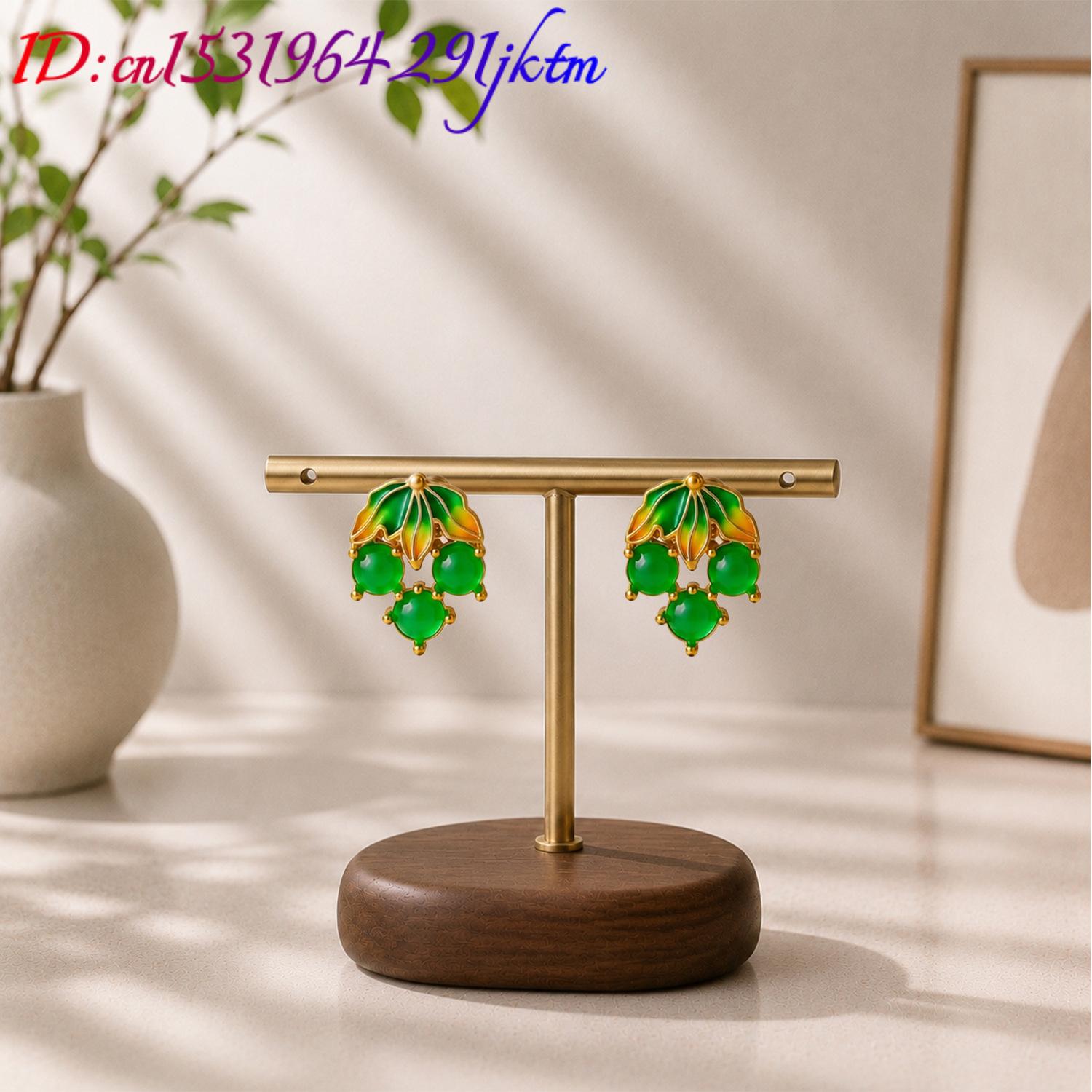 Burmese Jadeite Grape Earrings - Earrings review and price