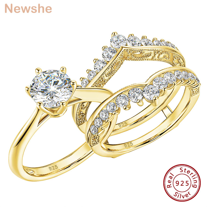 Newshe 14k Yellow Gold Plated  - Moissanite Engagement Ring 1 Carat review and price
