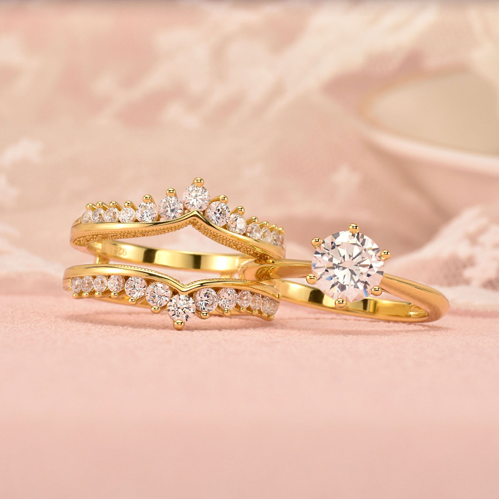 Newshe 14k Yellow Gold Plated  - Moissanite Engagement Ring 1 Carat review and price