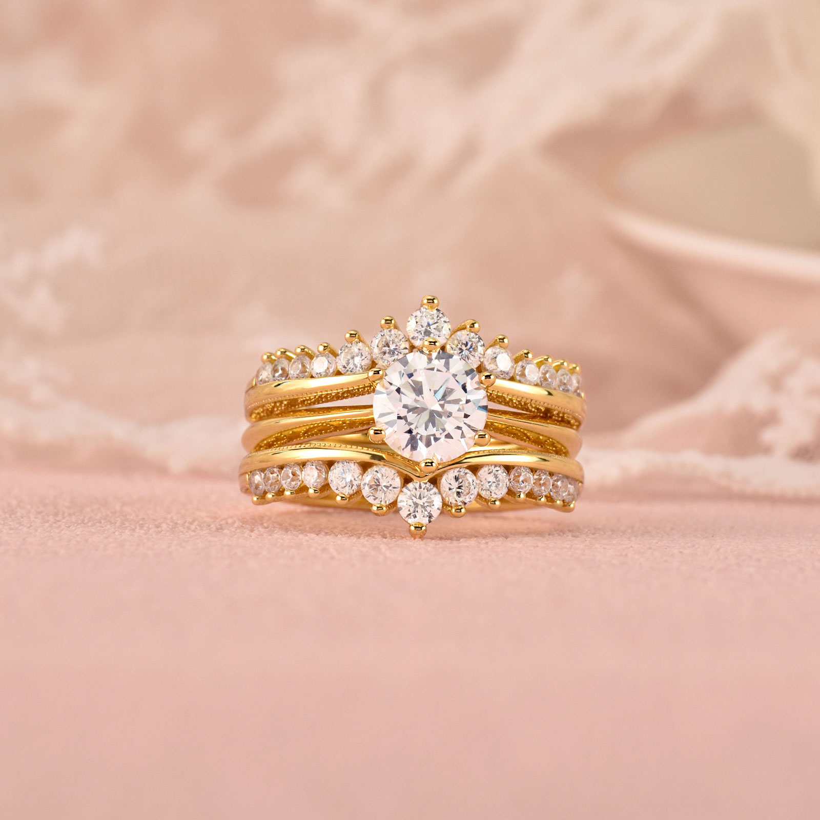 Newshe 14k Yellow Gold Plated  - Moissanite Engagement Ring 1 Carat review and price