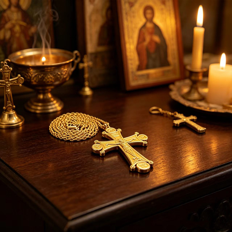 Premium Orthodox Crucifix Neck - Cross Pendant Necklace Gold review and price