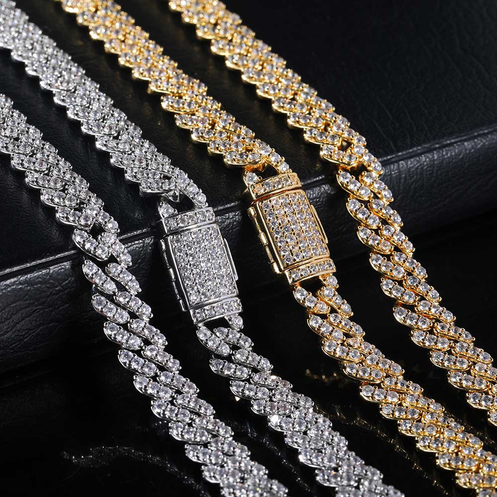 8MM1Row Zircon Women's Necklac - Cuban Link Chain 12Mm review and price