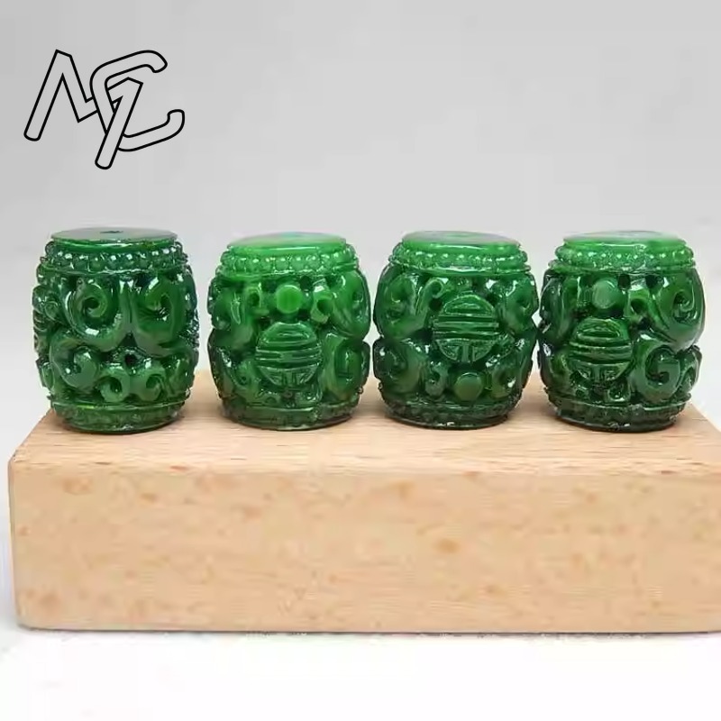5pc Natural Green Jade Carving - Bracelets review and price