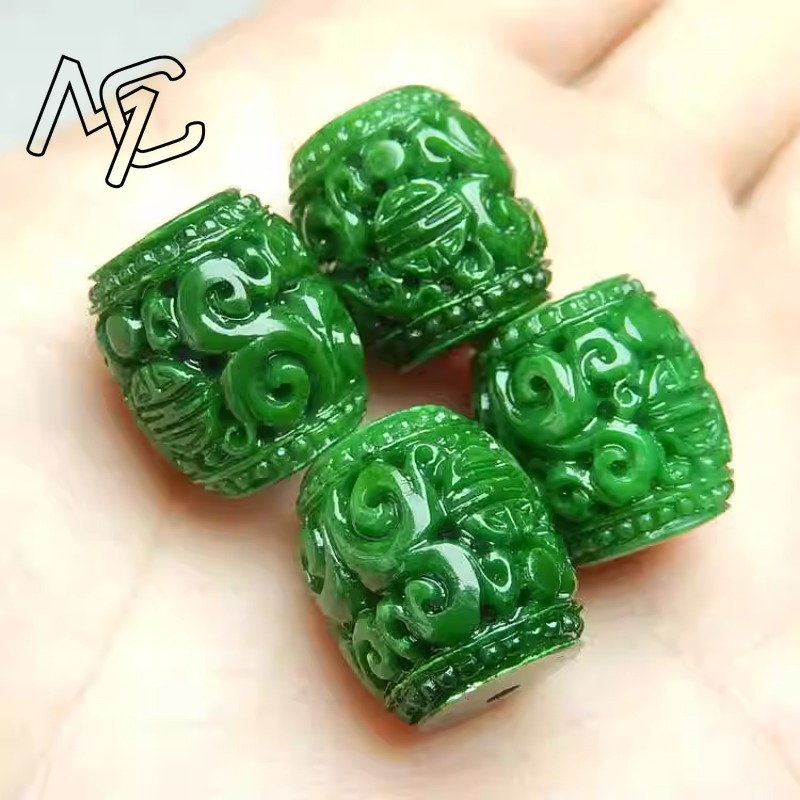 5pc Natural Green Jade Carving - Bracelets review and price