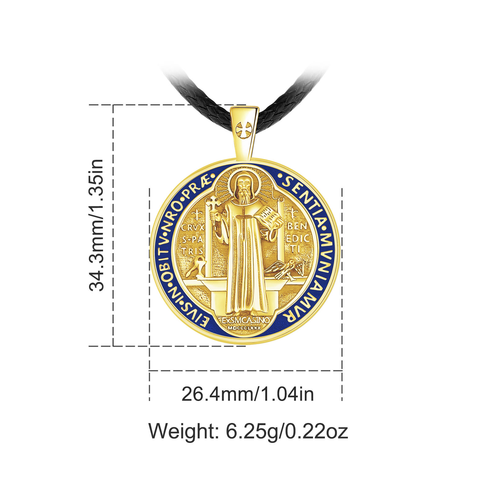 Eudora 925 Sterling Silver Sai - Cross Pendant Necklace Gold review and price