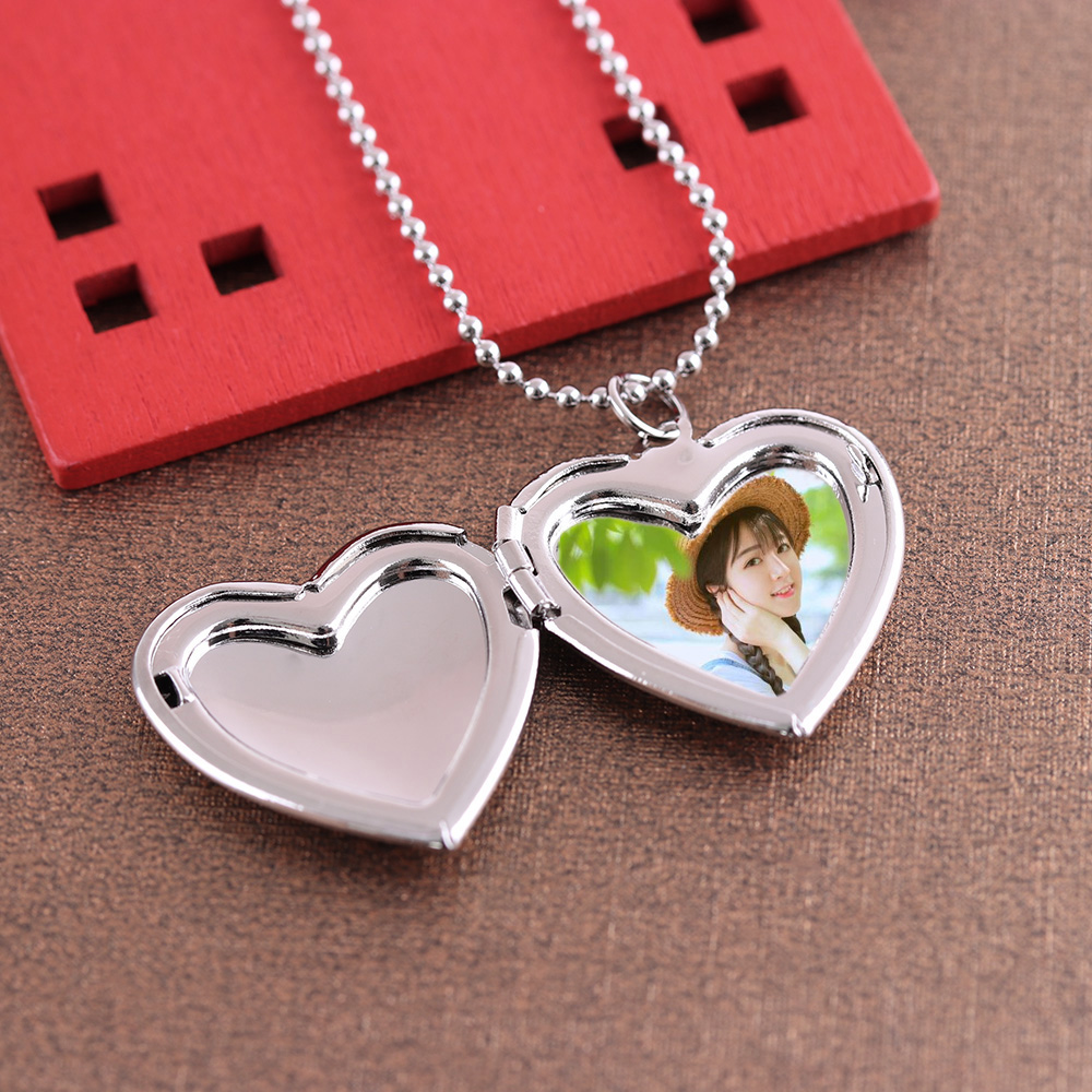 HOOH 1PC Heart Shaped Friend P - Heart Locket Necklace Photo review and price
