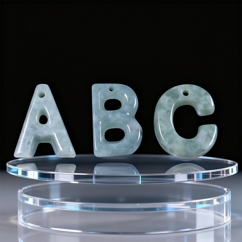Myanmar Jadeite Letter Pendant - Necklaces review and price