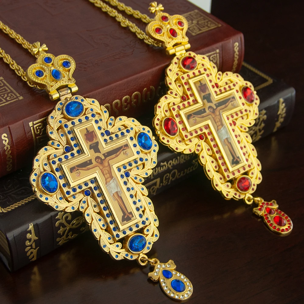 HTISOK Orthodox Bishop Pectora - Cross Pendant Necklace Gold review and price