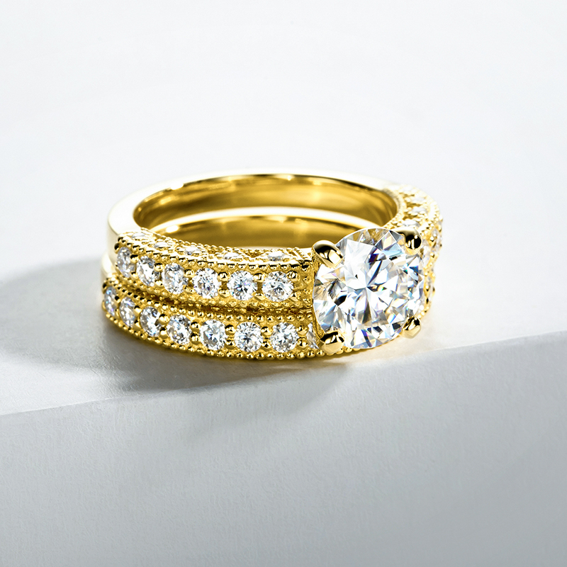 Ring Set For Women 925 Sterlin - Moissanite Engagement Ring 1 Carat review and price