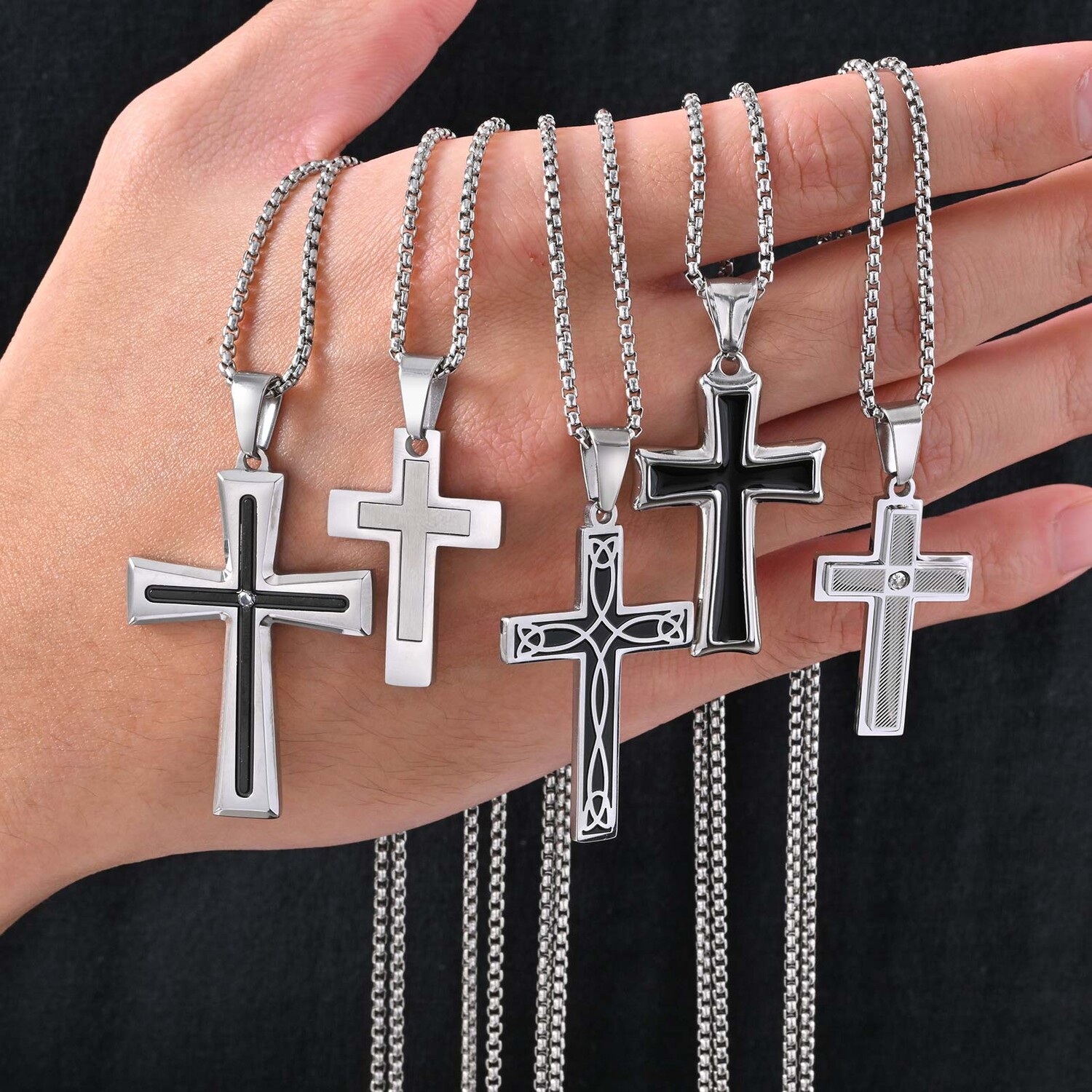 Hip Hop Punk Cross Necklace fo - Cuban Link Chain 12Mm review and price