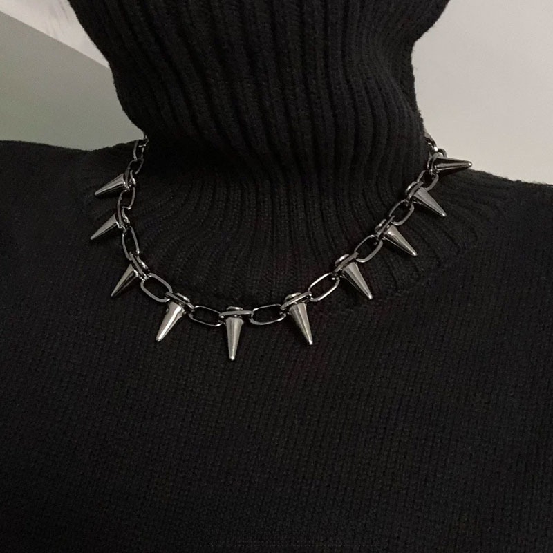 Fashion Punk Spike Chokers Nec - Goth Punk Spike Choker review and price