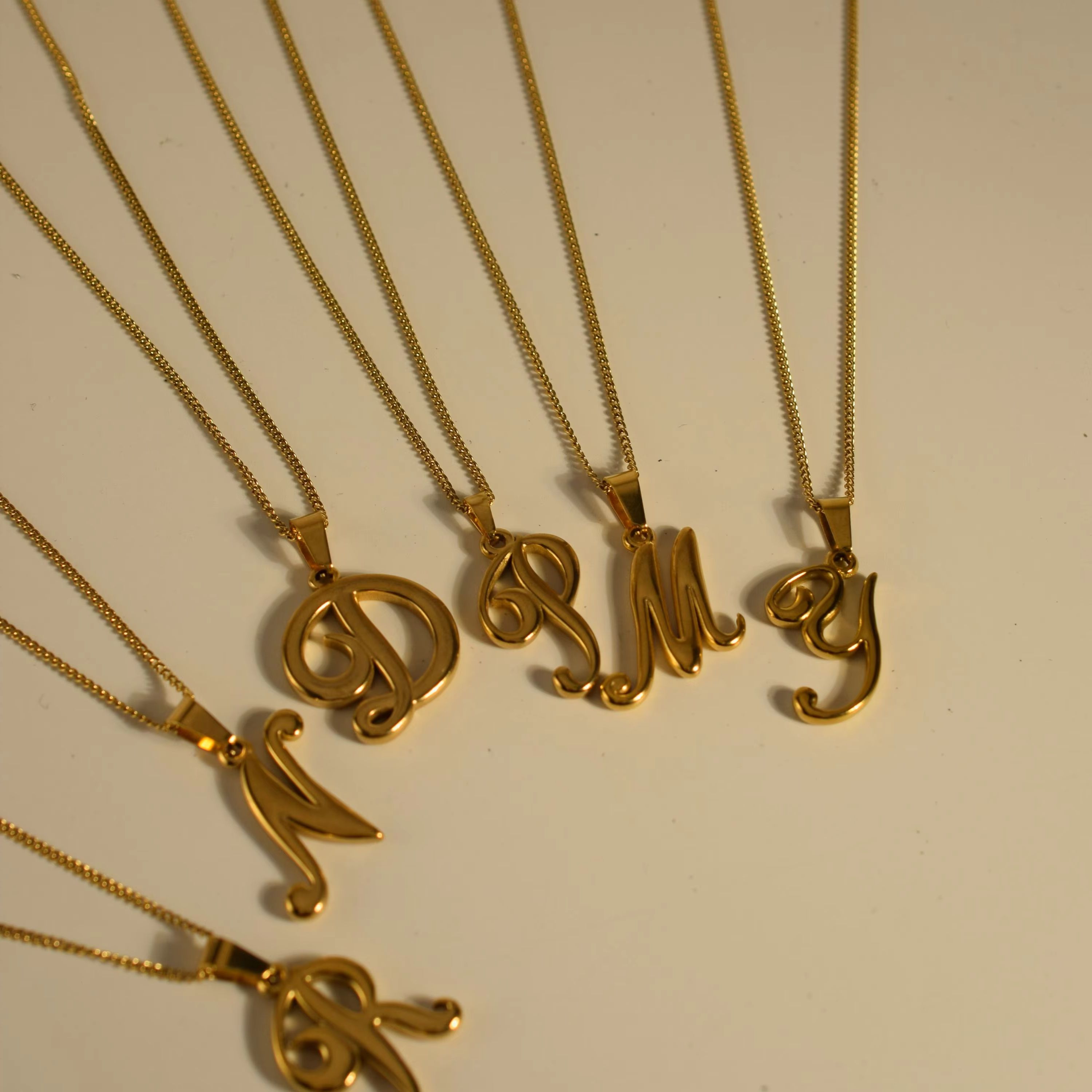 18k Gold Stainless Steel Vinta - Initial Letter Necklace 18K Gold review and price