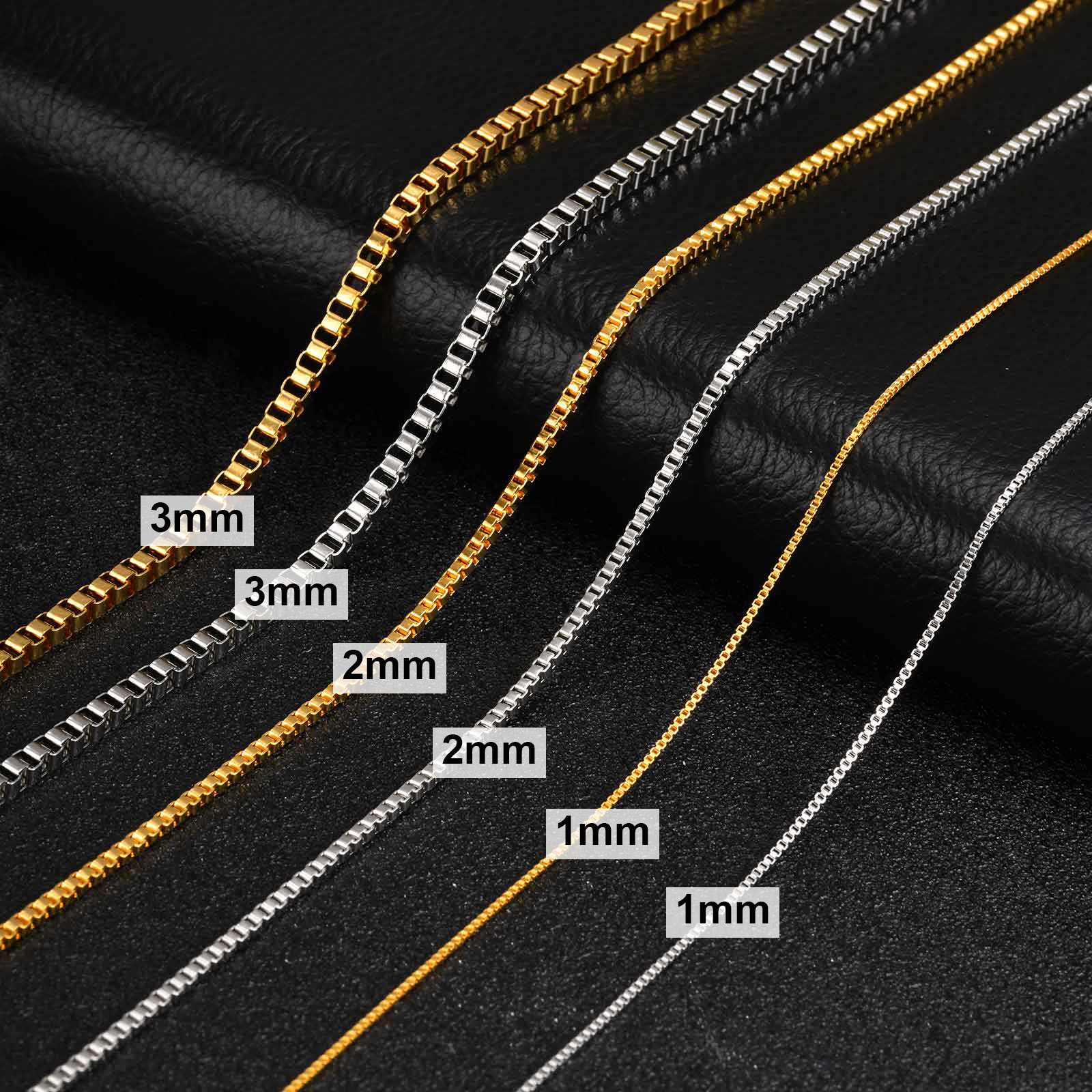 1/2/3MM Thin Chain Necklace fo - Cuban Link Chain 12Mm review and price